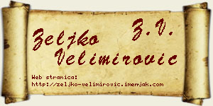 Željko Velimirović vizit kartica